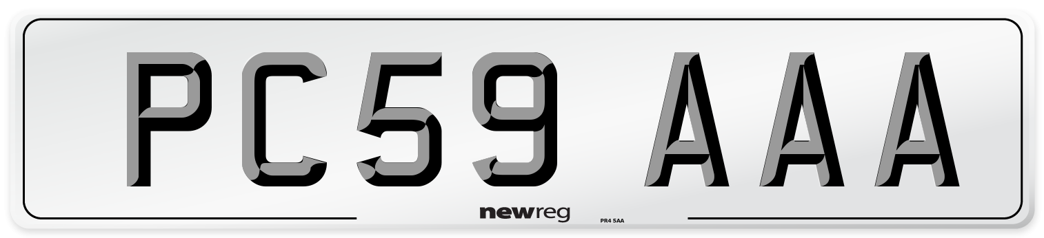PC59 AAA Number Plate from New Reg